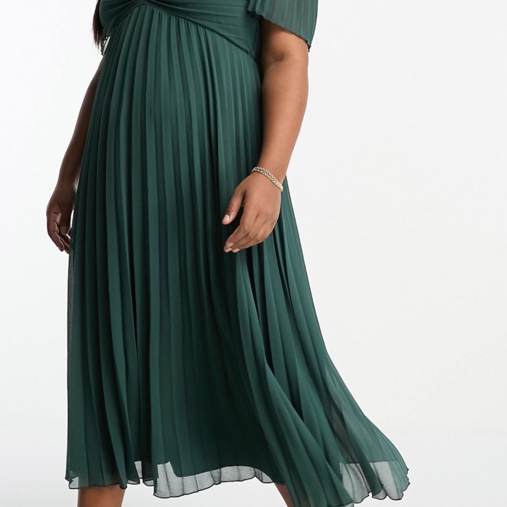 Asos Design Curve Pleated Bodice Flutter Sleeve P… - image 7